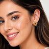 Oro Laminado Stud Earring, Gold Filled Style Love Knot Design, Polished, Golden Finish, 02.196.0131