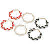 Oro Laminado Large Hoop, Gold Filled Style Twist Design, with Orange Red Crystal, Polished, Golden Finish, 02.196.0114.1.50