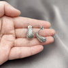 Rhodium Gold Filled Stud Earring, Teardrop Design, Diamond Cutting Finish, Rhodium Finish, 02.163.0294.1