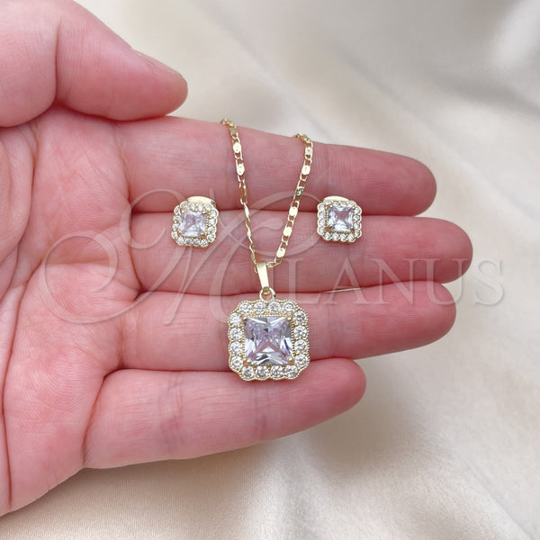 Gold Filled Ring — Earring and Pendant Adult Set Cluster Design with — alternate product view — SKU 155665 | Oro Laminado anillo — Earring and Pendant Adult Set Cluster diseño with — SKU 155665
