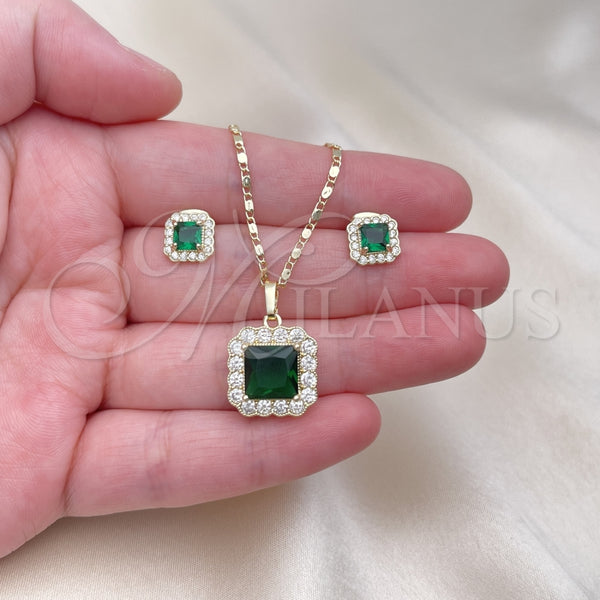 Gold Filled Ring — Earring and Pendant Adult Set Cluster Design with — alternate product view — SKU 155666 | Oro Laminado anillo — Earring and Pendant Adult Set Cluster diseño with — SKU 155666