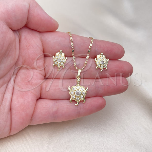 Gold Filled Ring — Earring and Pendant Adult Set Turtle Design with — alternate product view — SKU 155674 | Oro Laminado anillo — Earring and Pendant Adult Set Turtle diseño with — SKU 155674