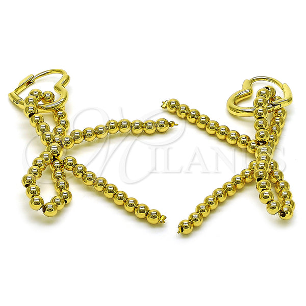 Gold Filled Ring — Dangle Earring Bow and Heart Design Polished 02. — main product view — SKU 155683 | Oro Laminado anillo — Dangle Earring Bow and corazón diseño pulido 02. — SKU 155683