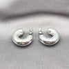 Rhodium Gold Filled Small Hoop, Hollow Design, Polished, Rhodium Finish, 02.163.0277.1.25