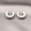 Rhodium Plated Earcuff, Hollow Design, Diamond Cutting Finish, Rhodium Finish, 02.163.0306.1.25