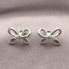 Rhodium Gold Filled Stud Earring, Bow Design, Polished, Rhodium Finish, 02.341.0200.1