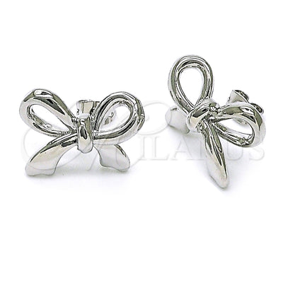 White Gold Filled Rhodium Gold-Filled Bow Earrings 02.341.0200.1 for wholesale, main product view