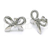 White Gold Filled Ring — Stud Earring Bow Design Polished 02. — alternate product view — SKU 155703 | Oro Laminado Blanco anillo — Stud Earring Bow diseño pulido 02. — SKU 155703