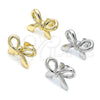 White Gold Filled Ring — Stud Earring Bow Design Polished 02. — alternate product view — SKU 155703 | Oro Laminado Blanco anillo — Stud Earring Bow diseño pulido 02. — SKU 155703