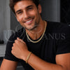 Stainless Steel Necklace and Bracelet, Polished, Golden Finish, 06.116.0057.22