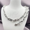Stainless Steel Necklace and Bracelet, Polished, Steel Finish, 06.363.0056.24