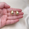 Gold Filled Ring — Stud Earring Teardrop and Hollow Design Polished 02. — alternate product view — SKU 155733 | Oro Laminado anillo — Stud Earring Teardrop and Hollow diseño pulido 02. — SKU 155733
