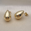 Gold Filled Ring — Stud Earring Teardrop and Hollow Design Polished 02. — alternate product view — SKU 155733 | Oro Laminado anillo — Stud Earring Teardrop and Hollow diseño pulido 02. — SKU 155733