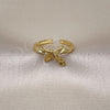 Oro Laminado Elegant Ring, Gold Filled Style Bow Design, Polished, Golden Finish, 01.341.0142 (One size fits all)
