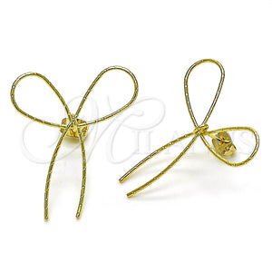 Gold Filled Ring — Stud Earring Bow Design Diamond Cutting 02. — main product view — SKU 155751 | Oro Laminado anillo — Stud Earring Bow diseño Diamond Cutting 02. — SKU 155751
