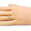 Oro Laminado Elegant Ring, Gold Filled Style Rolo Design, Polished, Golden Finish, 01.213.0064 (One size fits all)