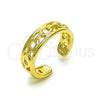 Oro Laminado Elegant Ring, Gold Filled Style Rolo Design, Polished, Golden Finish, 01.213.0064 (One size fits all)