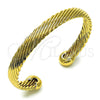 Oro Laminado Individual Bangle, Gold Filled Style Twist Design, Polished, Golden Finish, 07.170.0029 (08 MM Thickness, One size fits all)