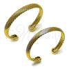 Oro Laminado Individual Bangle, Gold Filled Style Twist Design, Polished, Golden Finish, 07.170.0029 (08 MM Thickness, One size fits all)