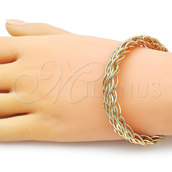 Gold Filled Jewelry — Individual Bangle Twist Design Polished 07. 11 MM — alternate product view — SKU 155817 | Oro Laminado joyería — Individual Bangle Twist diseño pulido 07. 11 MM — SKU 155817