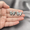 Rhodium Plated Stud Earring, Chunky Design, Polished, Rhodium Finish, 02.341.0204.1