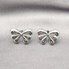 White Gold Filled Ring — Stud Earring Bow Design Polished 02. — alternate product view — SKU 155819 | Oro Laminado Blanco anillo — Stud Earring Bow diseño pulido 02. — SKU 155819
