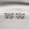 Rhodium Gold Filled Stud Earring, Bow Design, Polished, Rhodium Finish, 02.341.0204.1
