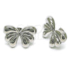 White Gold Filled Ring — Stud Earring Bow Design Polished 02. — main product view — SKU 155819 | Oro Laminado Blanco anillo — Stud Earring Bow diseño pulido 02. — SKU 155819