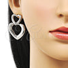 Rhodium Plated Stud Earring, Chunky Design, Polished, Rhodium Finish, 02.418.0003.1