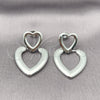 Rhodium Plated Stud Earring, Chunky Design, Polished, Rhodium Finish, 02.418.0003.1