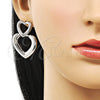 Rhodium Gold Filled Stud Earring, Heart Design, Polished, Rhodium Finish, 02.418.0003.1
