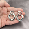 White Gold Filled Ring — Stud Earring Heart Design Polished 02. — alternate product view — SKU 155836 | Oro Laminado Blanco anillo — Stud Earring corazón diseño pulido 02. — SKU 155836