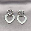 White Gold Filled Ring — Stud Earring Heart Design Polished 02. — alternate product view — SKU 155836 | Oro Laminado Blanco anillo — Stud Earring corazón diseño pulido 02. — SKU 155836