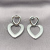 Rhodium Gold Filled Stud Earring, Heart Design, Polished, Rhodium Finish, 02.418.0003.1