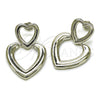 White Gold Filled Ring — Stud Earring Heart Design Polished 02. — main product view — SKU 155836 | Oro Laminado Blanco anillo — Stud Earring corazón diseño pulido 02. — SKU 155836