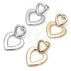 White Gold Filled Ring — Stud Earring Heart Design Polished 02. — alternate product view — SKU 155836 | Oro Laminado Blanco anillo — Stud Earring corazón diseño pulido 02. — SKU 155836