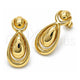 Oro Laminado Stud Earring, Gold Filled Style Teardrop Design, Polished, Golden Finish, 02.418.0004
