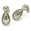 Rhodium Plated Stud Earring, Chunky Design, Polished, Rhodium Finish, 02.418.0004.1