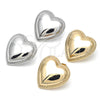 White Gold Filled Ring — Stud Earring Heart Design Polished 02. — alternate product view — SKU 155840 | Oro Laminado Blanco anillo — Stud Earring corazón diseño pulido 02. — SKU 155840