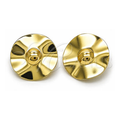 Oro Laminado Stud Earring, Gold Filled Style Polished, Golden Finish, 02.385.0053