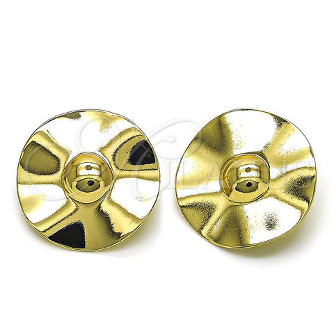 Oro Laminado Stud Earring, Gold Filled Style Polished, Golden Finish, 02.385.0053