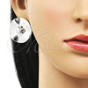 Rhodium Plated Stud Earring, Chunky Design, Polished, Rhodium Finish, 02.385.0053.1