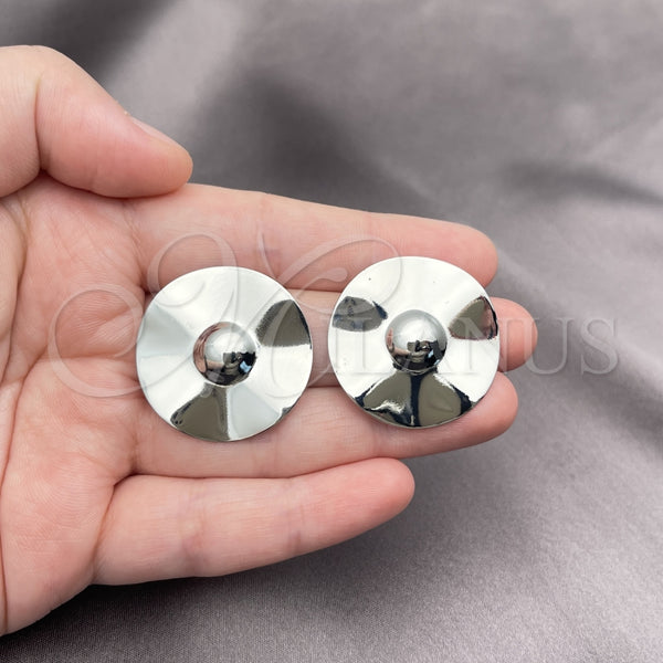 White Gold Filled Ring — Stud Earring Polished 02. — alternate product view — SKU 155842 | Oro Laminado Blanco anillo — Stud Earring pulido 02. — SKU 155842