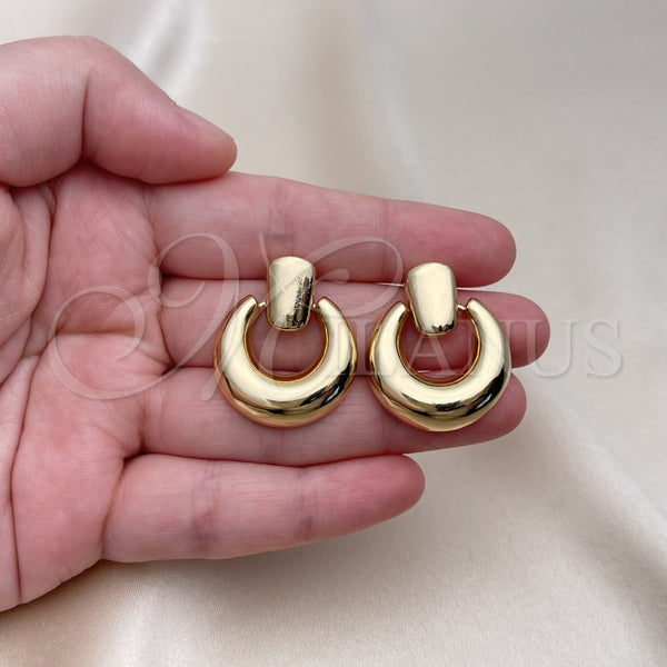 Gold Filled Ring — Stud Earring Polished 02. — alternate product view — SKU 155845 | Oro Laminado anillo — Stud Earring pulido 02. — SKU 155845