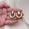 Oro Laminado Stud Earring, Gold Filled Style Polished, Golden Finish, 02.385.0055