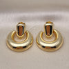 Oro Laminado Stud Earring, Gold Filled Style Polished, Golden Finish, 02.385.0055