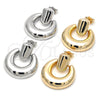 Oro Laminado Stud Earring, Gold Filled Style Polished, Golden Finish, 02.385.0055