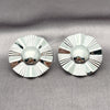 Rhodium Plated Stud Earring, Chunky Design, Diamond Cutting Finish, Rhodium Finish, 02.385.0058.1