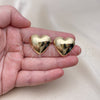Gold Filled Ring — Stud Earring Heart and Hollow Design Polished 02. — alternate product view — SKU 155856 | Oro Laminado anillo — Stud Earring corazón and Hollow diseño pulido 02. — SKU 155856