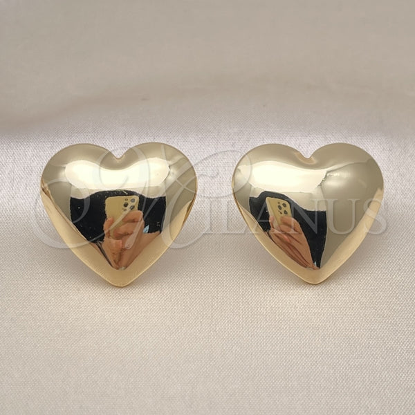 Gold Filled Ring — Stud Earring Heart and Hollow Design Polished 02. — alternate product view — SKU 155856 | Oro Laminado anillo — Stud Earring corazón and Hollow diseño pulido 02. — SKU 155856